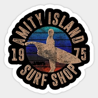 amity island surf shop 1975 Sticker